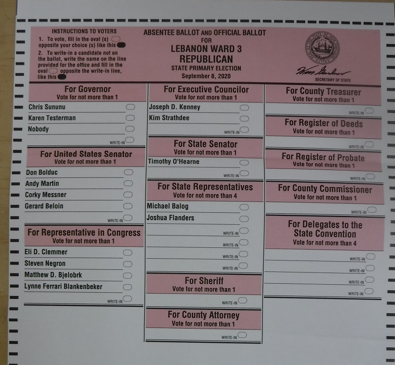 Absentee ballot.
