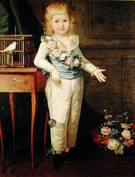 Anonyme. Louis XVII jouant avec un Yo-Yo.