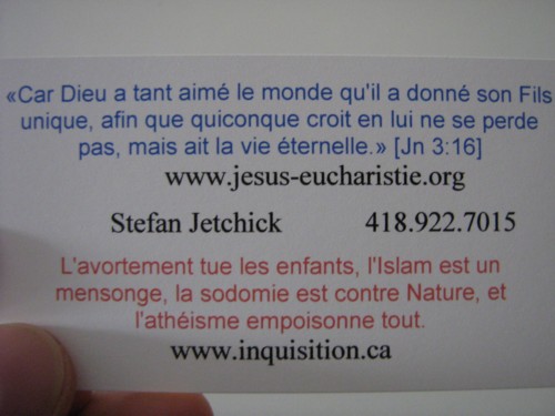 Carte d'affaire de Stefan Jetchick