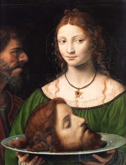Bernardino Luini. Salom� avec la t�te Jean Baptiste.