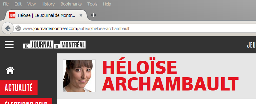 H�lo�se Archambault. Journal de Montr�al.