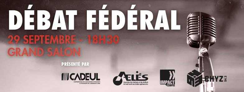 D�bat f�d�ral, 29 septembre 2015 au Grand Salon de l'universit� Laval.