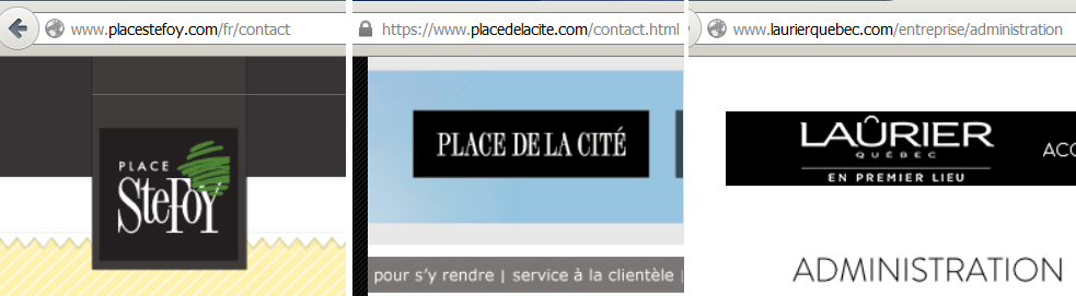 Quelques centres d'achats dans Louis-H�bert.