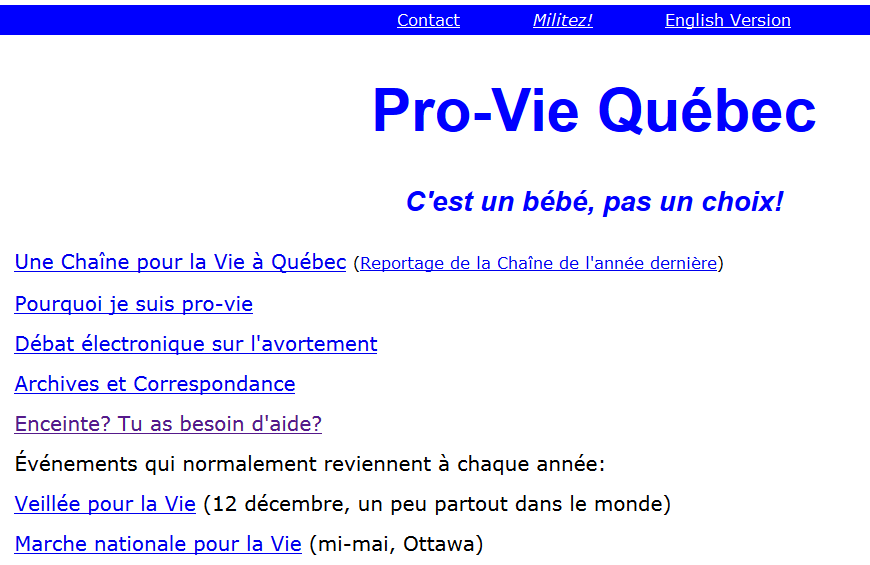 Page d'accueil fran�aise.