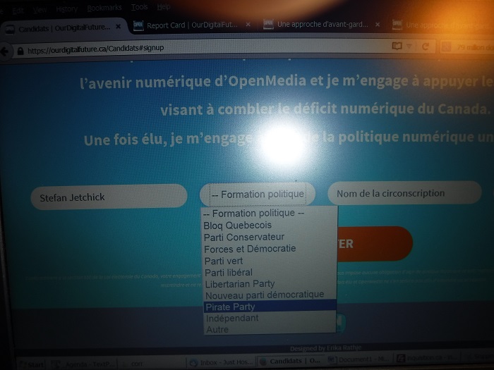 Liste de certains partis politiques.