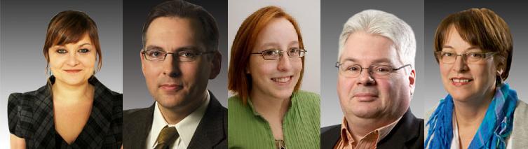 Les cinq candidats du NPD dans la ville de Qu�bec