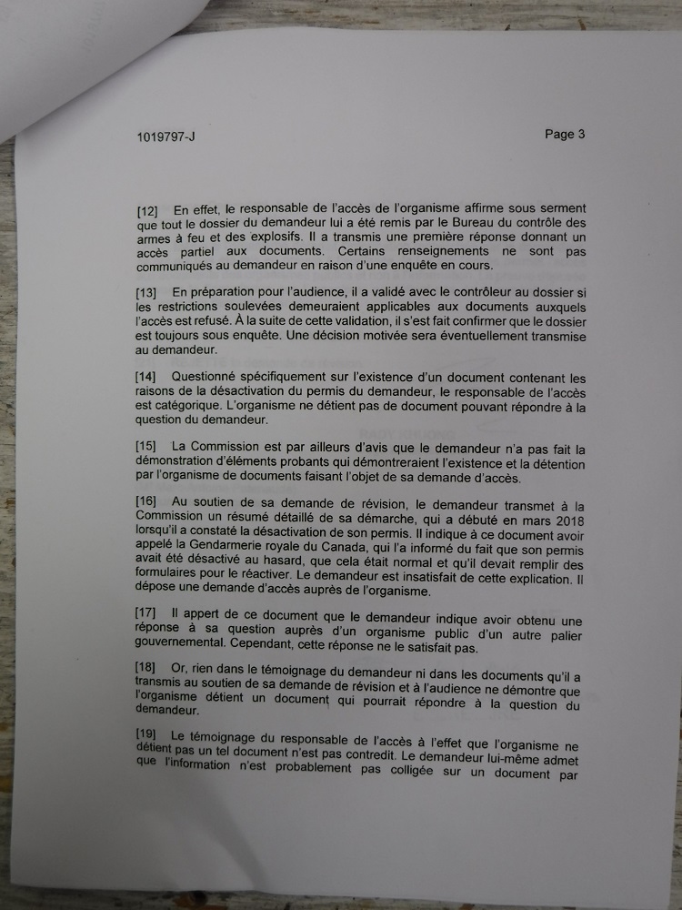 D�cision de la CAI; page 3.