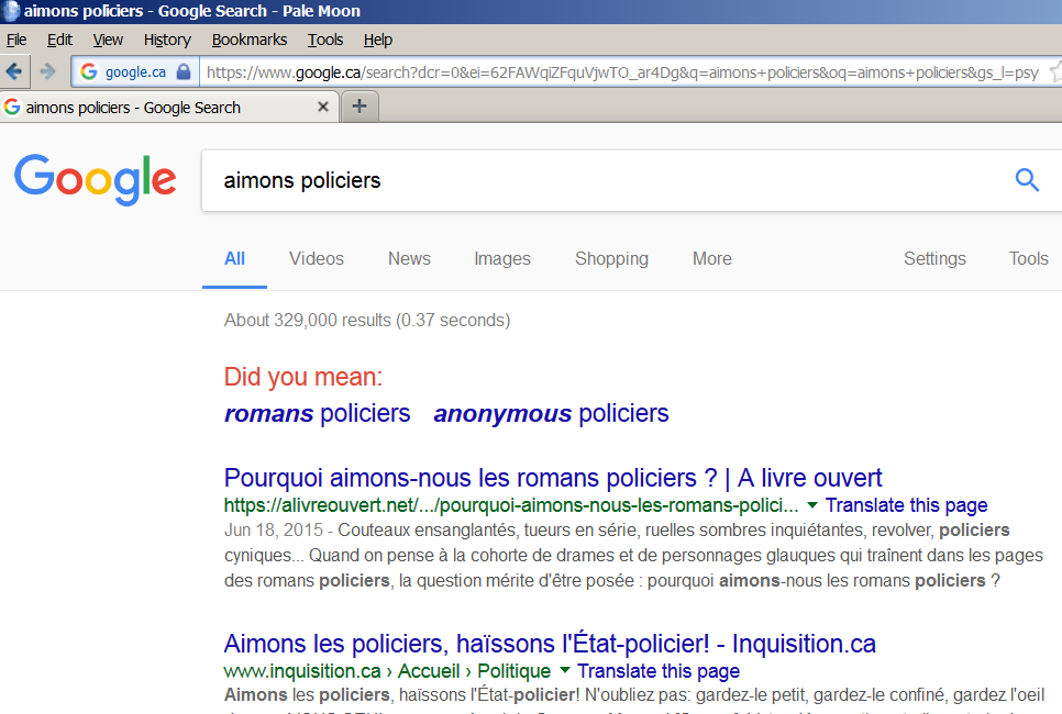 Aimons policiers dans Google, 2017-d�c-24.