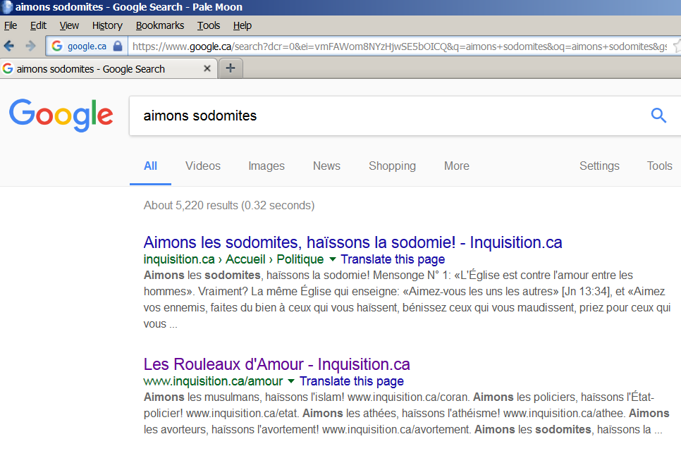 Aimons sodomites dans Google, 2017-d�c-24.