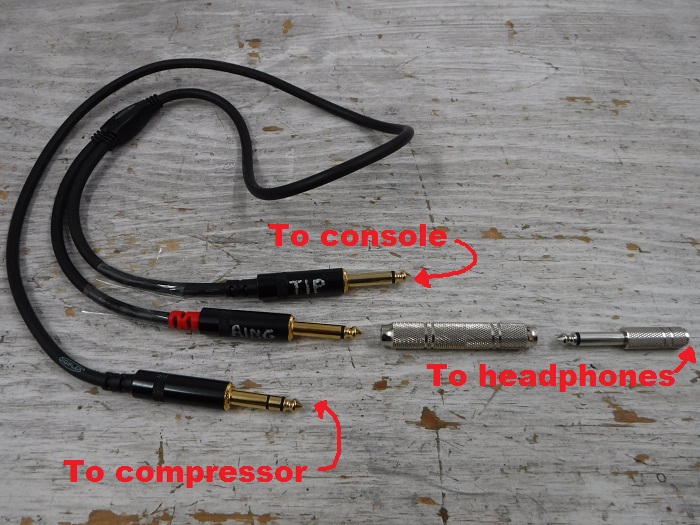 Off-the-shelf cable and adaptors.