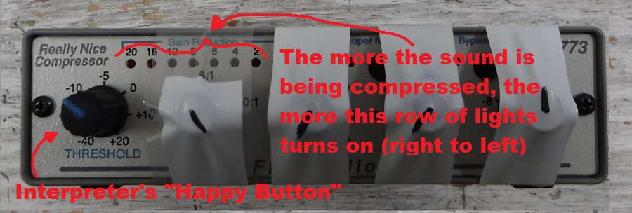 Front of taped compressor.