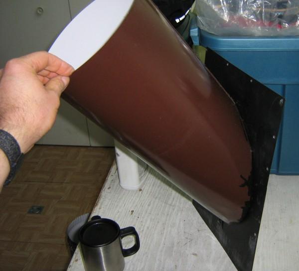 Outside view of telescoping outer chimney joint.