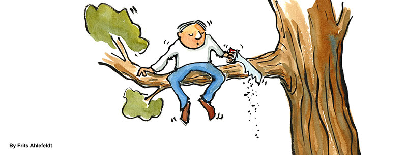 Si nous scions la branche de la raison, nous tombons sur l'absurdit�.