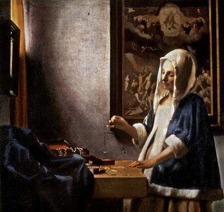 Jan Vermeer van Delft. La femme � la balance.