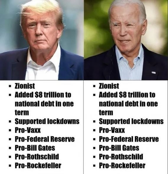 Donald Trump is more and more indistinguishable from Joe Biden.