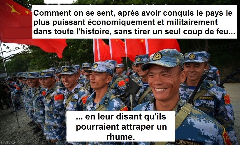 Comment on se sent, apr�s avoir conquis le pays le plus puissant �conomiquement et militairement dans toute l'histoire, sans tirer un seul coup de feu... en leur disant qu'ils pourraient attraper un rhume.