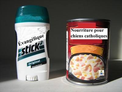 D�sodorisant �vang�lique et nourriture pour chiens catholiques.