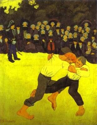 Paul S�rusier. Breton Wrestling.