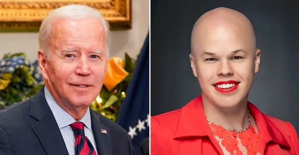 Joe Biden and his transvestite buddy Sam Brinton.