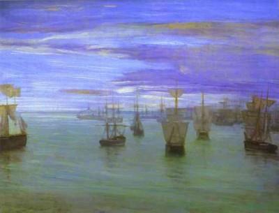 James Abbott McNeill Whistler. Cr�puscule en tons de vert et peau: Valparaiso.