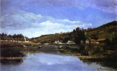 Camille Pissarro. Chennevi�res along the Marne.